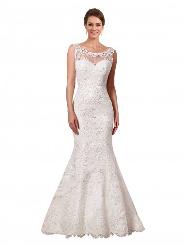 Bateau Illusion Sweetheart Lace Wedding Dress Brisbane
