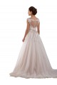 Illusion Sweetheart Neck Ball Gown Tulle Wedding Dress with Lace Bodice Brisbane