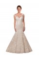 Fit and Flare Illusion Neck Lace Wedding Dress Brisbane