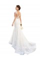 Fit and Flare Illusion Neck Lace Wedding Dress Brisbane