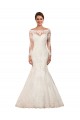 Long Sleeves Mermaid Lace Wedding Dress with Illusion Back Brisbane