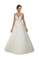 Modern Spaghetti Straps Ball Gown Tulle Wedding Dress with Lace Bodice Brisbane