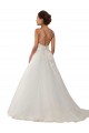 Modern Spaghetti Straps Ball Gown Tulle Wedding Dress with Lace Bodice Brisbane