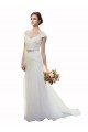 Cap Sleeves Off the Shoulder Ruched Mermaid Tulle Beach Wedding Dress Brisbane