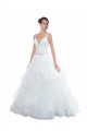 Spaghetti Straps Ball Gown Beach Wedding Dress with Lace Bodice Brisbane