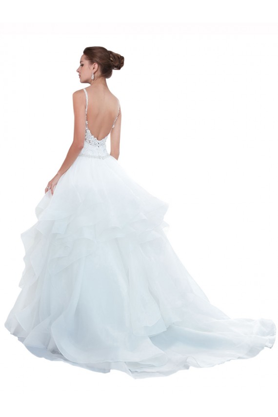 Spaghetti Straps Ball Gown Beach Wedding Dress with Lace Bodice Brisbane