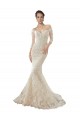 Long Sleeves Off the Shoulder Trumpet Lace Wedding Dress Brisbane