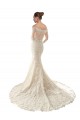 Long Sleeves Off the Shoulder Trumpet Lace Wedding Dress Brisbane
