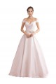 Off the Shoulder Sweetheart Ball Gown Satin Wedding Dress Brisbane