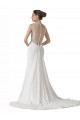 Sweetheart Sheath Chiffon Beach Wedding Dress with Beaded Belts Brisbane