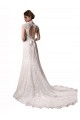 Halter V-Neck Mermaid Lace Wedding Dress with Keyhole Back Brisbane