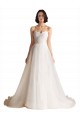 Strapless Sweetheart Lace Bodice A-Line Organza Wedding Dress Brisbane