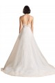 Strapless Sweetheart Lace Bodice A-Line Organza Wedding Dress Brisbane