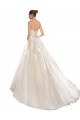 Strapless Ball Gown Tulle Wedding Dress with Lace Cascades Brisbane