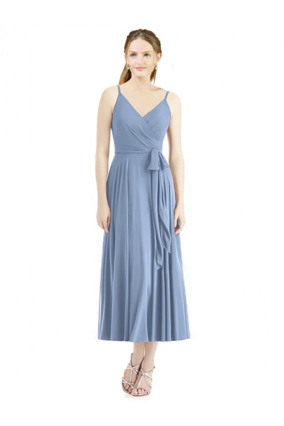 Short Tea Length Chiffon Bridesmaid Dress Brisbane