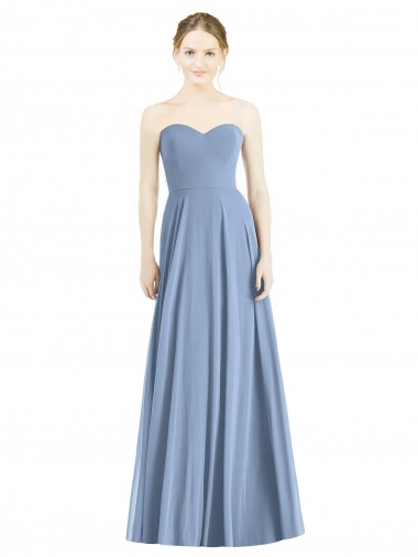Strapless Sweetheart Chiffon Bridesmaid Dress Brisbane