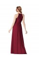 Halter Neck Chiffon Bridesmaid Dress with Shirred Bodice Brisbane