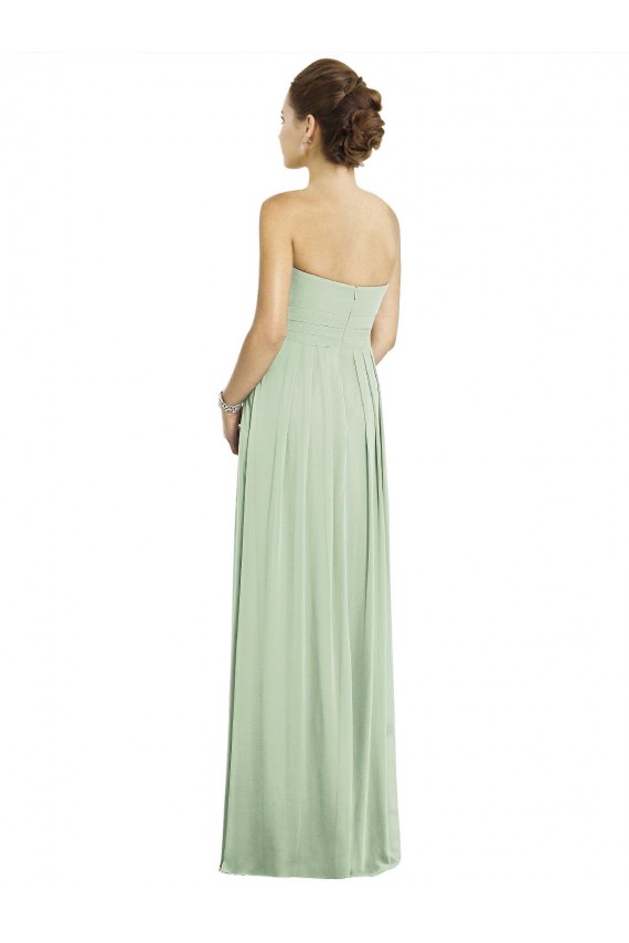 Full Length Strapless Chiffon Bridesmaid Dress with Sweetheart Neckline Brisbane