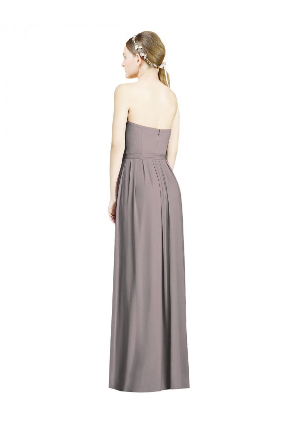 Sweetheart Neckline Long Full Length Chiffon Bridesmaid Dress Brisbane