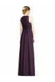 Long Chiffon V-Neck Bridesmaid Dress with Shirred Bodice Brisbane