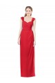 Long Chiffon Bridesmaid Gown with Neckline Straps Brisbane