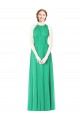 Halter Neckline Long Chiffon Bridesmaid Dress with Side Bow Brisbane