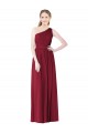 One Shoulder Full Length Long Chiffon Bridesmaid Dress. Brisbane