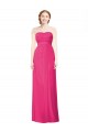 Full Length Strapless Long Chiffon Dress with Waistband Brisbane