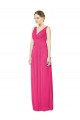 Sleeveless V-Neck Long Chiffon Bridesmaid Dress with V-Back Brisbane