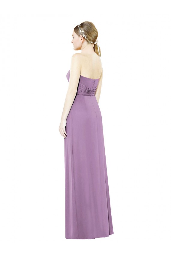 Sweetheart Neckline Strapless Chiffon Bridesmaid Dress with Wrap Pleat Brisbane