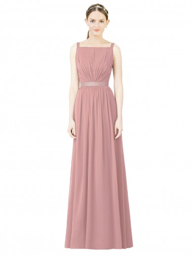 High Neck Chiffon Bridesmaid Dress with Low Back Brisbane