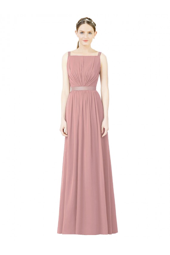 High Neck Chiffon Bridesmaid Dress with Low Back Brisbane