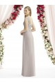 Full Length Lux Chiffon Dress with Draped Bodice And Shirred Straps Brisbane