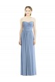 Strapless Long Chiffon Dress with Sweetheart Neckline And Draped Bodice Brisbane