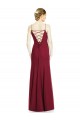 High Square Trumpet Chiffon Bridesmaid Dress with Lace-Up Open Back Brisbane