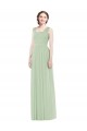 Sleeveless Chiffon Long Bridesmaid Dress with Shoulder Straps Brisbane