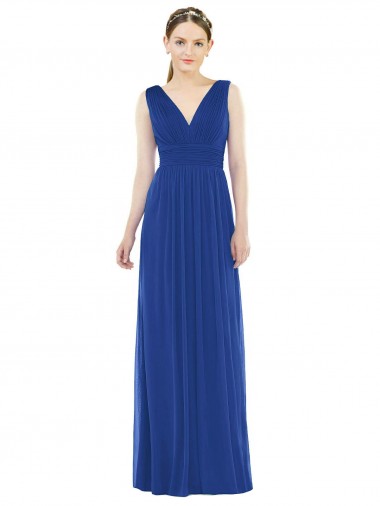 Low Square Back Sleeveless Shirred Skirt Bridesmaid Dress Brisbane