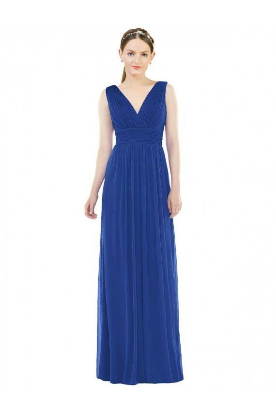 Low Square Back Sleeveless Shirred Skirt Bridesmaid Dress Brisbane