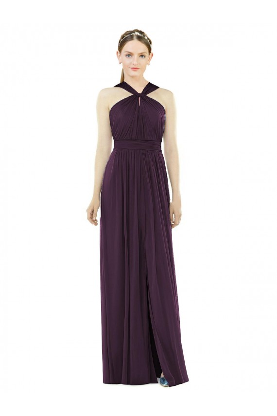 Maxi Chiffon Halter Neck Bridesmaid Dress Brisbane
