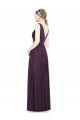 V-Neckline Sleevelss Full Length Chiffon Bridesmaid Dress Brisbane