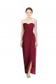 Strapless Sweetheart Long Chiffon Bridesmaid Dress Brisbane
