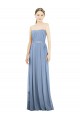V-Pleat Chiffon Full-Length Strapless Bridesmaid Dress Brisbane