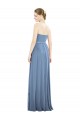 V-Pleat Chiffon Full-Length Strapless Bridesmaid Dress Brisbane