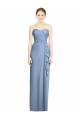 Strapless Full-Length Chiffon Bridesmaid Dress with Front Slit Brisbane