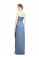 Strapless Full-Length Chiffon Bridesmaid Dress with Front Slit Brisbane