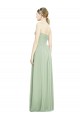 Crisscross Draped Full Length Strapless Chiffon Bridesmaid Dress Brisbane