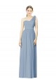 Flower Shoulder Draped One Shoulder Chiffon Bridesmaid Dress Brisbane