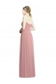Crossover Draped Sweetheart Chiffon Formal Bridesmaid Dress with Front Slit Brisbane