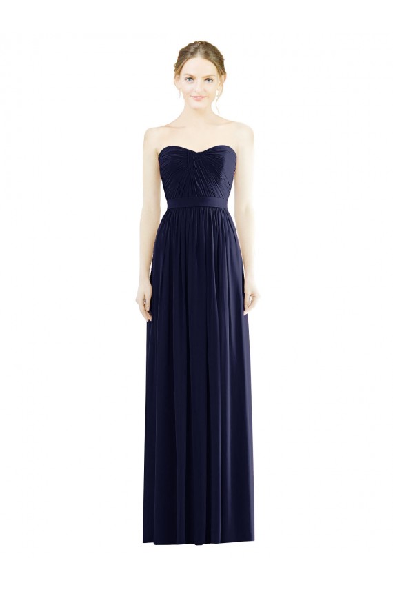 Low Back Draped Strapless Chiffon Formal Bridesmaid Dress  Brisbane