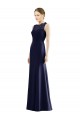 Lace Bodice Open Back Trumpet Chiffon Bridesmaid Dress with Bow Belt Brisbane